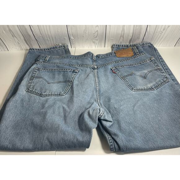 Vintage Levis 550 Jeans Men's 40 x 29 Blue 550 Denim Relaxed Fit (42x30) 1999 - Picture 8 of 10
